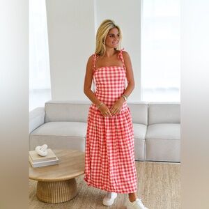 Shop Fancy D Boutique Nathalie Gingham Bubble Midi Dress